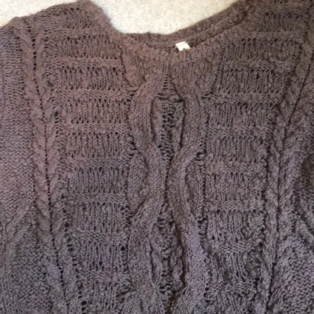 Anthropologie Moth Cross Cables in brown